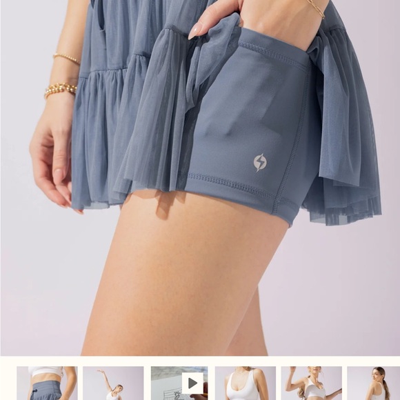 Popflex Pirouette Skort - Blue Mist - Picture 2 of 5